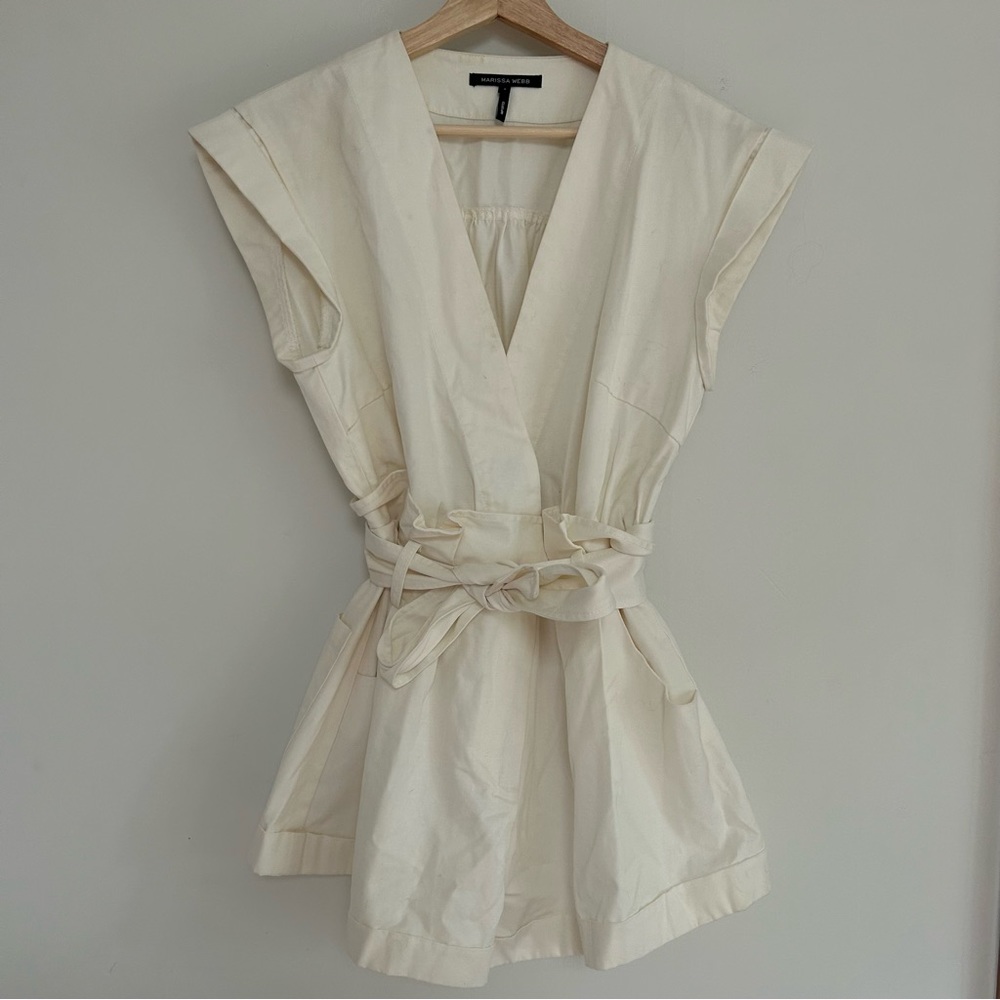 Marissa Webb white utility romper